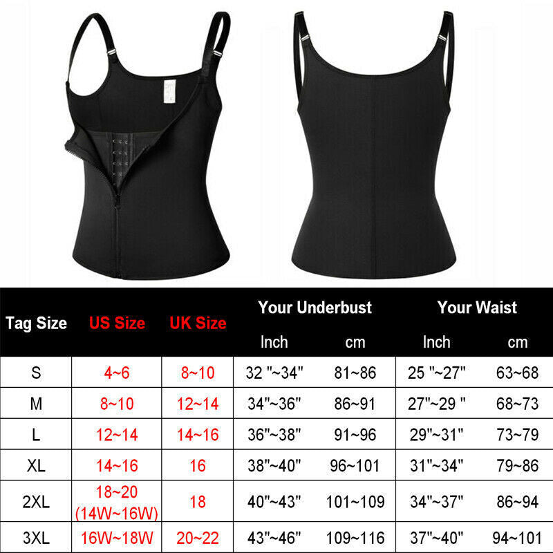 Women's Slimming Waist Trainer Shapewear Vest with Belly Control - Sports Top