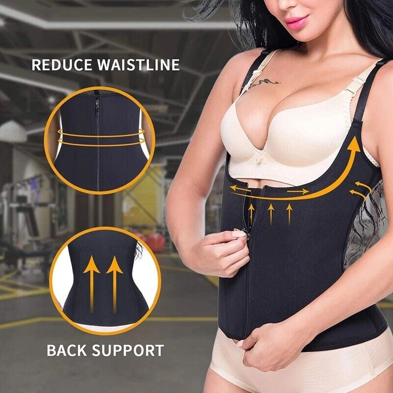 Women's Slimming Waist Trainer Shapewear Vest with Belly Control - Sports Top