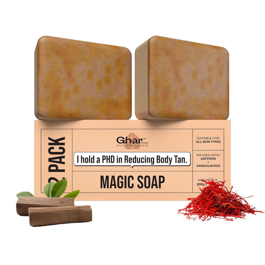 Sandalwood & Saffron Glow Soap™ – Handmade Brightening Bath Bar (100g x 2)