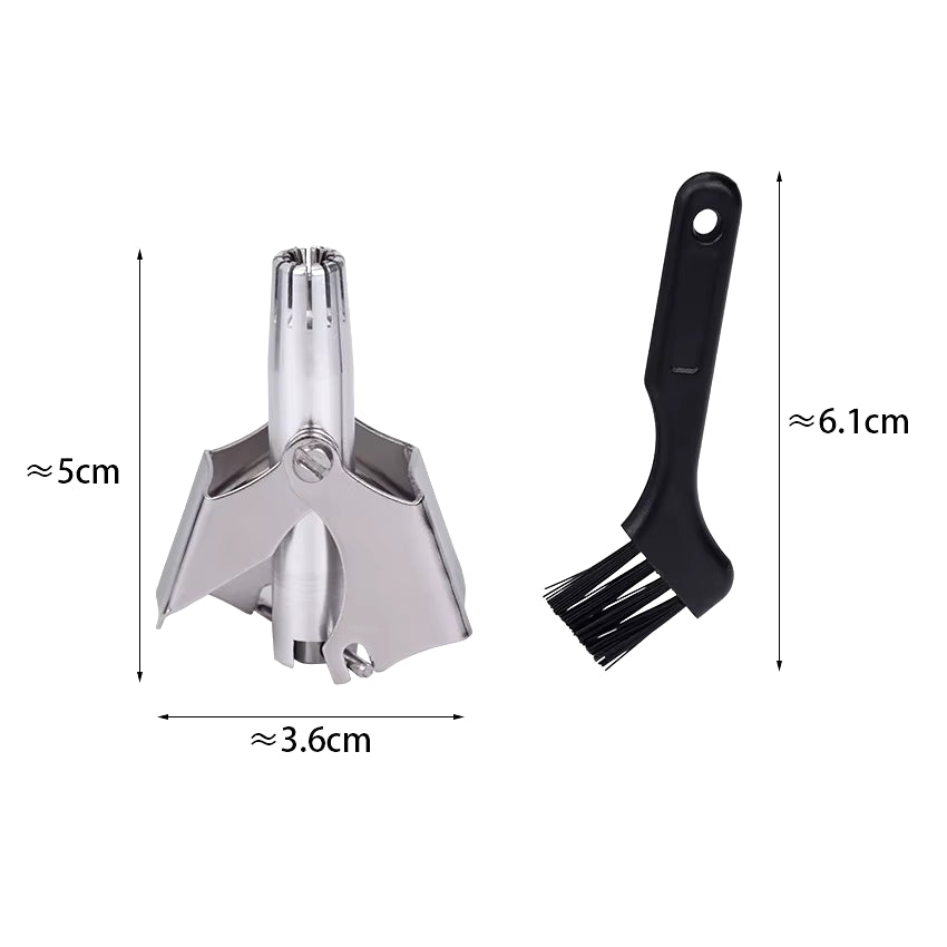 Premium Portable Stainless Steel Nose Hair Trimmer for Men - Efficient, Washable Manual Grooming Tool