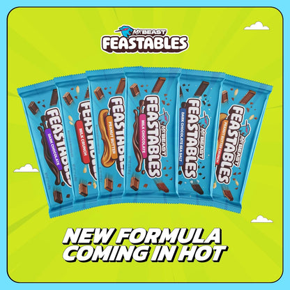 Indulge in Richness: Feastables MrBeast Almond Infused Milk Chocolate King Size Bar - 2.1 oz (60 g), Pack of 10